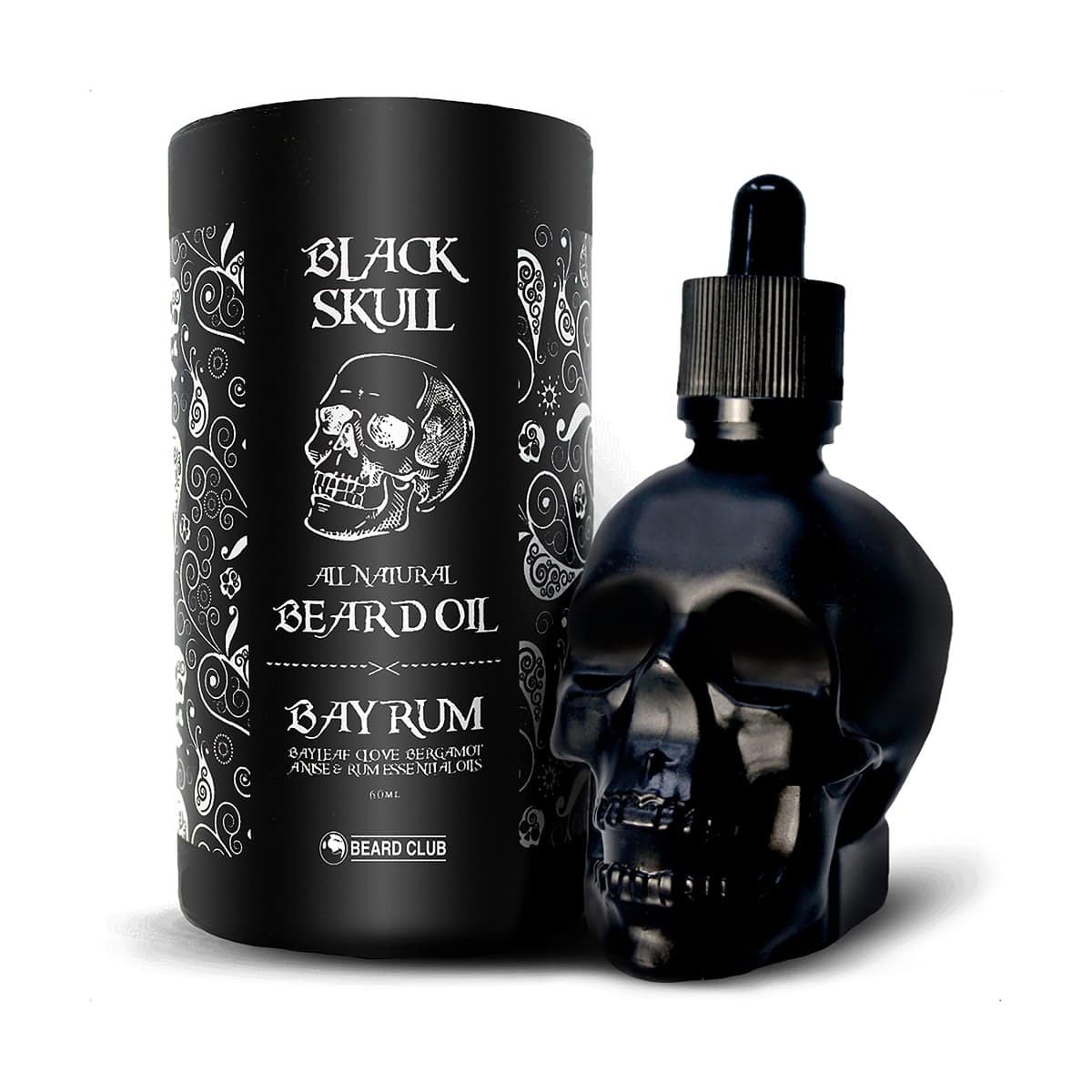 Huile à Barbe Black Skull - Bay Rum - Edition Limitée - 60ml - Naturelle et Biologique