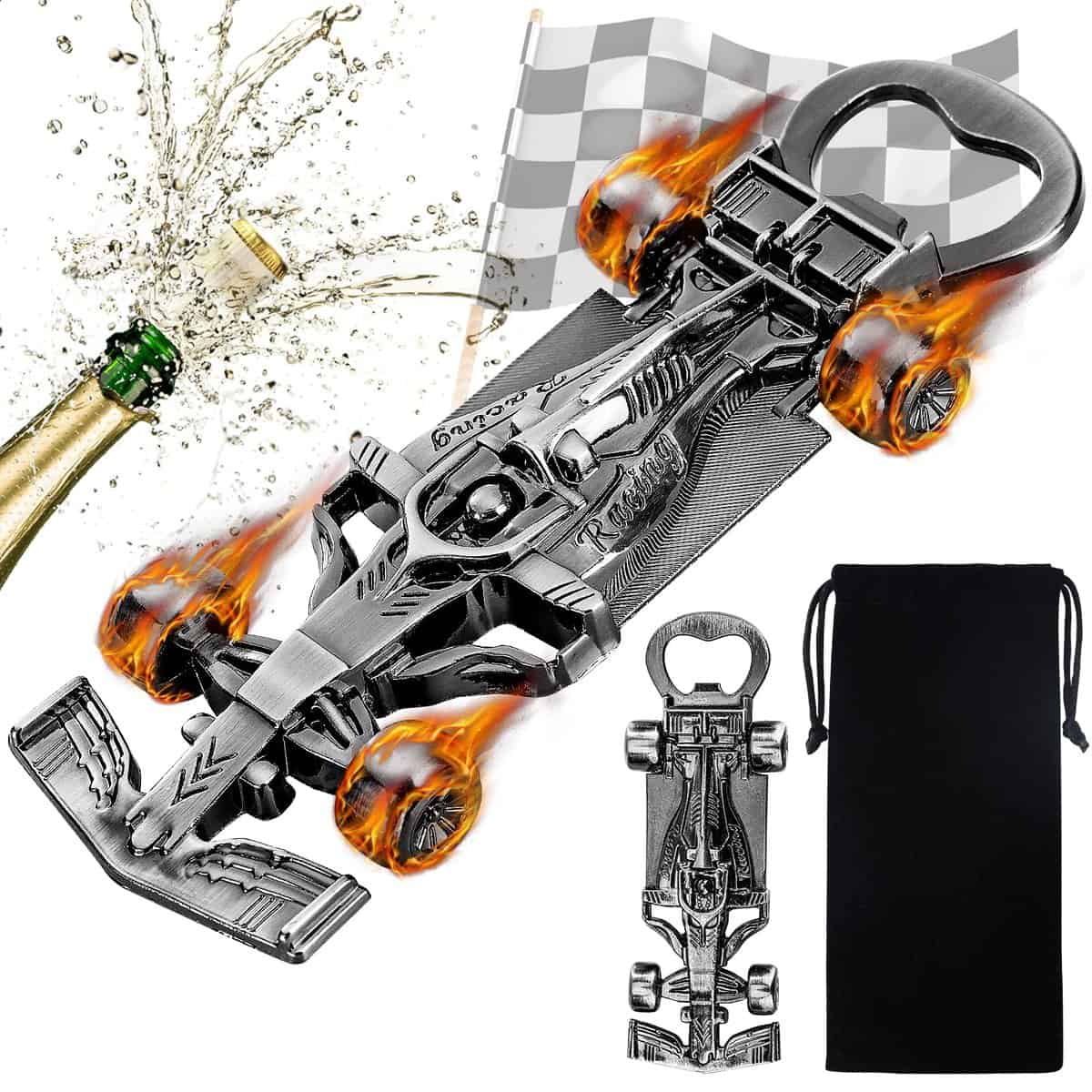 LKKCHER Cadeau de Voiture de Course, Décapsuleur de Course, Cadeau Bière Unique Homme, Cadeau Fete Des Peres, Idee Cadeau Homme Original, Cadeau Noël, Cadeau Anniversaire pour Lui Papa Mari Grand-Père