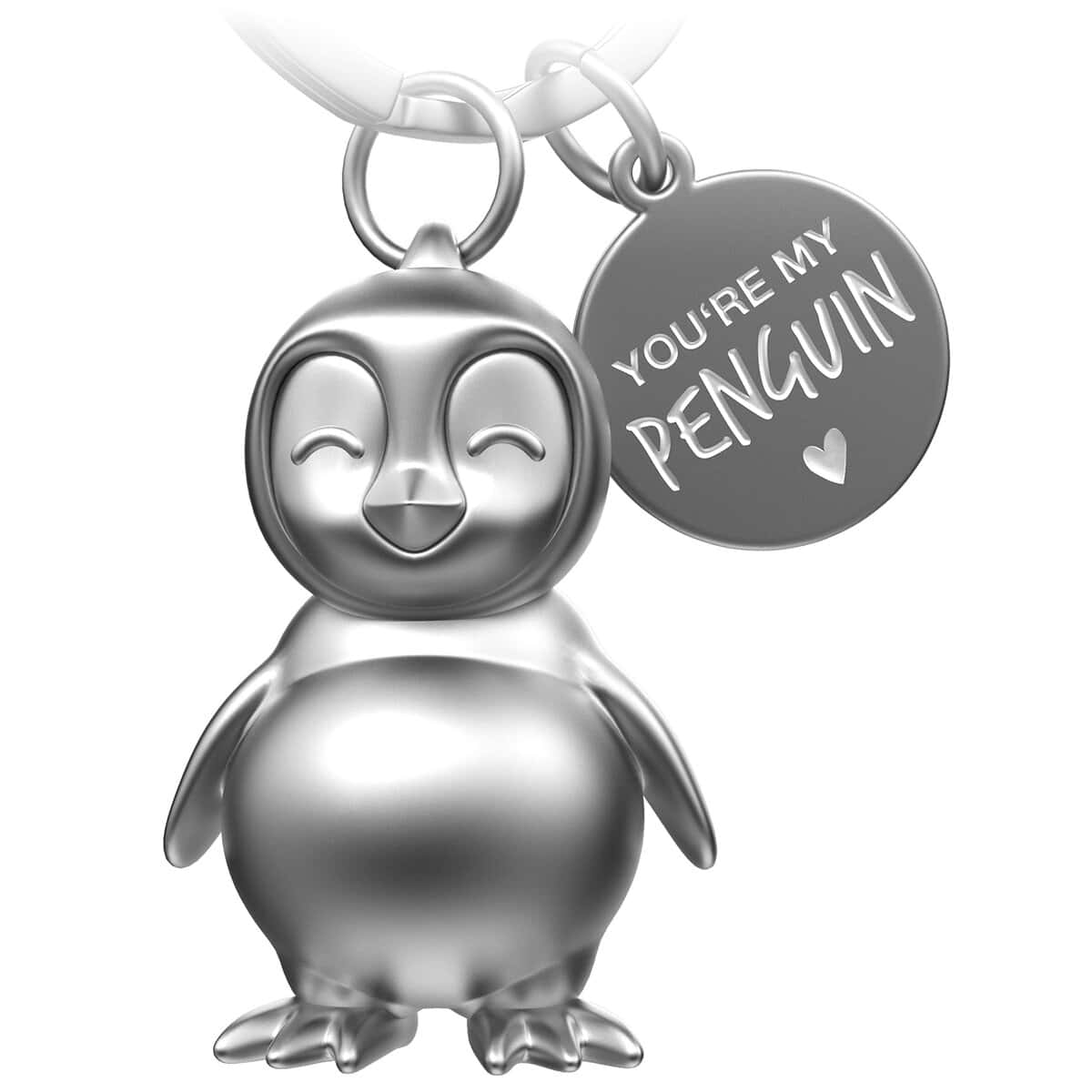 FABACH Porte-clés pingouin Frosty - Penguin porte-bonheur - Cadeau de petite amie ou de petit ami - Cadeau d'amour - Porte-clés pour anniversaire, anniversaire - Gravure You're My Penguin