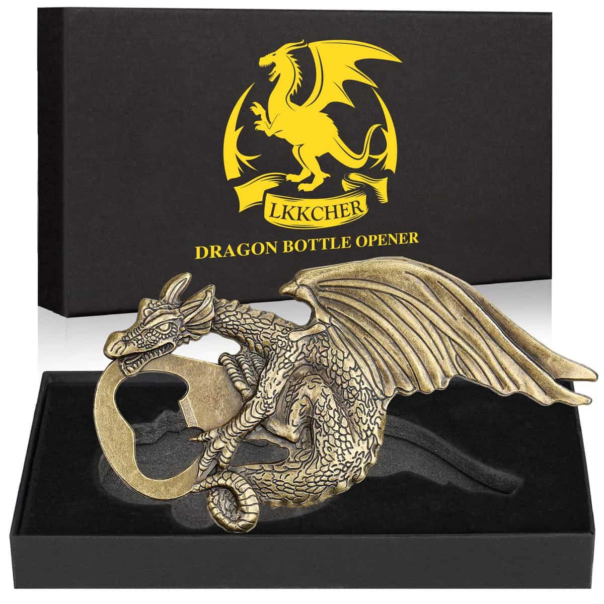 LKKCHER Décapsuleur de Bière de Dragon, Cadeau Dragon Homme, Cadeau homme, Idée Cadeau Homme, Cadeau de Fête des Pères,Cadeau de Noël Cadeau Anniversaire Homme pour Lui Papa Petit Ami Mari Grand-Père