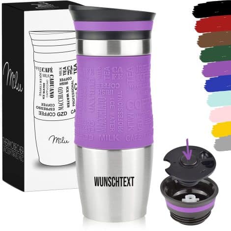 Mug Isotherme Milu gravé – idéal pour offrir en cadeau personnalisé pour anniversaire ou Noël.