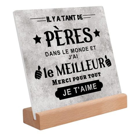 PRSTENLY Coffret Cadeau Carré en Acrylique pour Papa, Idéal pour Fête des Pères, Anniversaire et Noël.