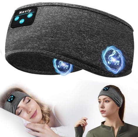 Casque de sommeil Bluetooth Navly pour dormir sur le côté avec confort, cadeau idéal pour hommes et femmes.