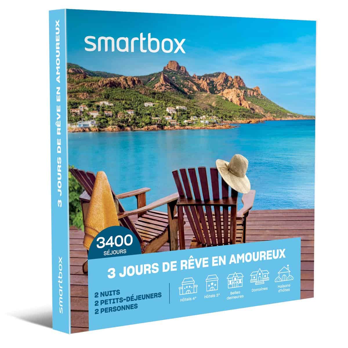 Smartbox - Coffret Cadeau Séjour de rêve 2 ou 3 Jours dans Un château ou Un établissement étoilé pour 2 à 4 Personnes - Idée Cadeau évasion