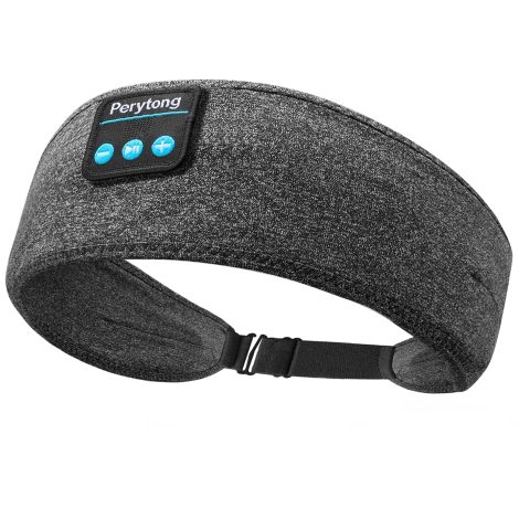 Casque de sommeil Perytong, sans fil, ajustable avec Bluetooth, idéal pour entraînement, yoga, voyages, cadeau mixte.