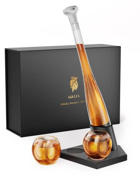 Coffret spécial papa : carafe à whisky Kollea avec verres, cadeau d’anniversaire unique père-fils/fille, distributeur cool pour bar.