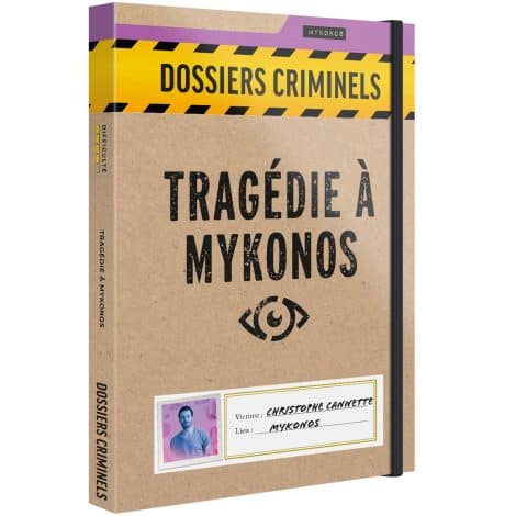 Jeux de Platonia: Dossiers Criminels – Tragédie à Mykonos – Cruelle Fin De Carrière pour Christophe Cannette – Jeu d’Évasion – Enquête immersive, 1-6 joueurs.