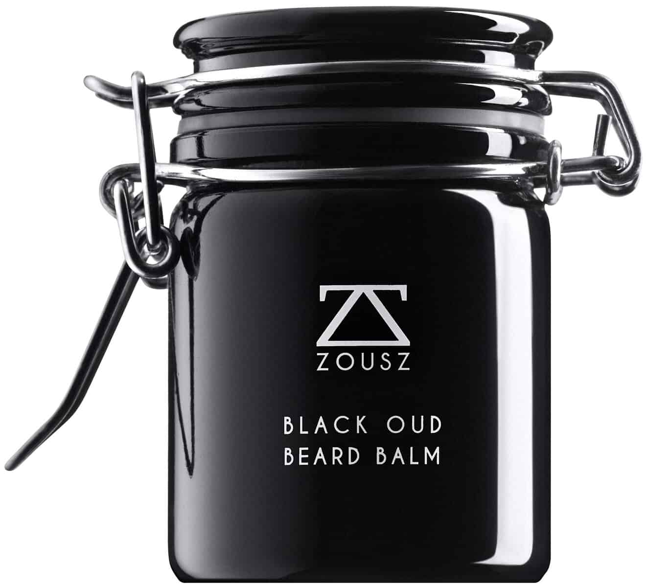 ZOUSZ Baume à Barbe Luxueux à l'Oud Noir - Cire Soin et Toilettage Peau et Poil, Senteur Boisée, Pour Homme - Huile d'Avocat, Argan et Macadamia - Hydratant, Démêlant, et Antipelliculaire - 50g