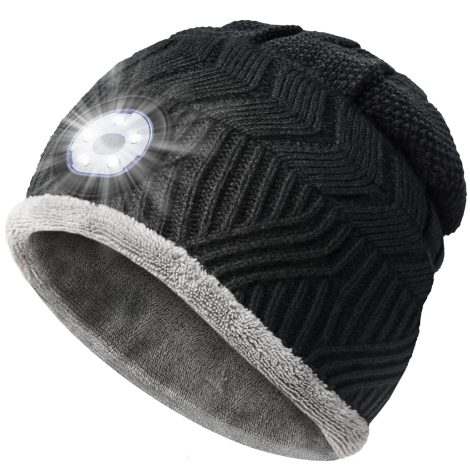 Bonnet LED polyvalent pour homme – Cadeau original pour homme fan de moto et de pêche, idéal pour l’hiver.