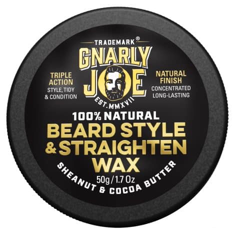 Gnarly Joe Baume pour barbe homme – 50 g – 100 % naturel sans parfum – Karité, cacao, amande douce – Cire moustache.