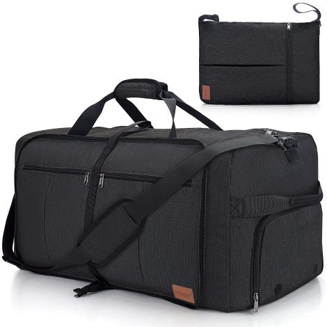 Sac de voyage pliable Urtala 120 l, idéal pour hommes et femmes avec compartiment chaussures et imperméable