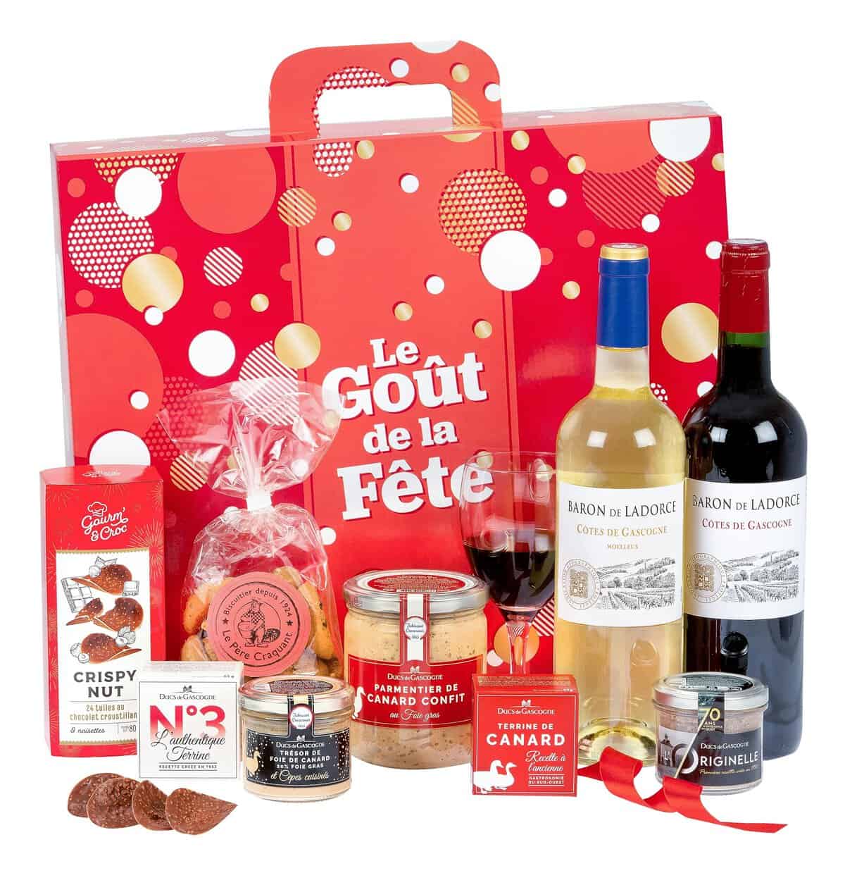 DUCS DE GASCOGNE - Coffret Gourmand "Célébration" - Comprend 9 produits dont deux vins - Spécial Cadeau (909182)