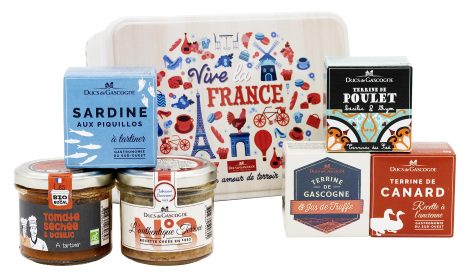 DUCS DE GASCOGNE – Boîte Gourmande “Vive la France” – 6 produits à offrir – Cadeau spécial.