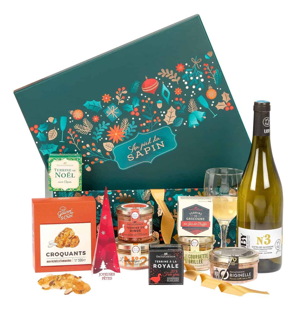 DUCS DE GASCOGNE - Coffret Gourmand "Esprit de Fête" - Comprend 10 produits dont un vin - Spécial Cadeau (909193)