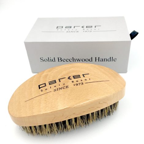 Kit de toilettage essentiel pour hommes, avec une brosse à barbe et à cheveux en bois de hêtre naturel, poils de sanglier, poignée ergonomique. Livré dans une boîte cadeau.